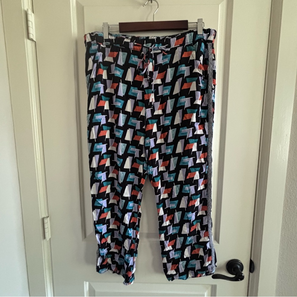 Anthropologie Hei Hei Ginza Geometric Pants Size L EUC